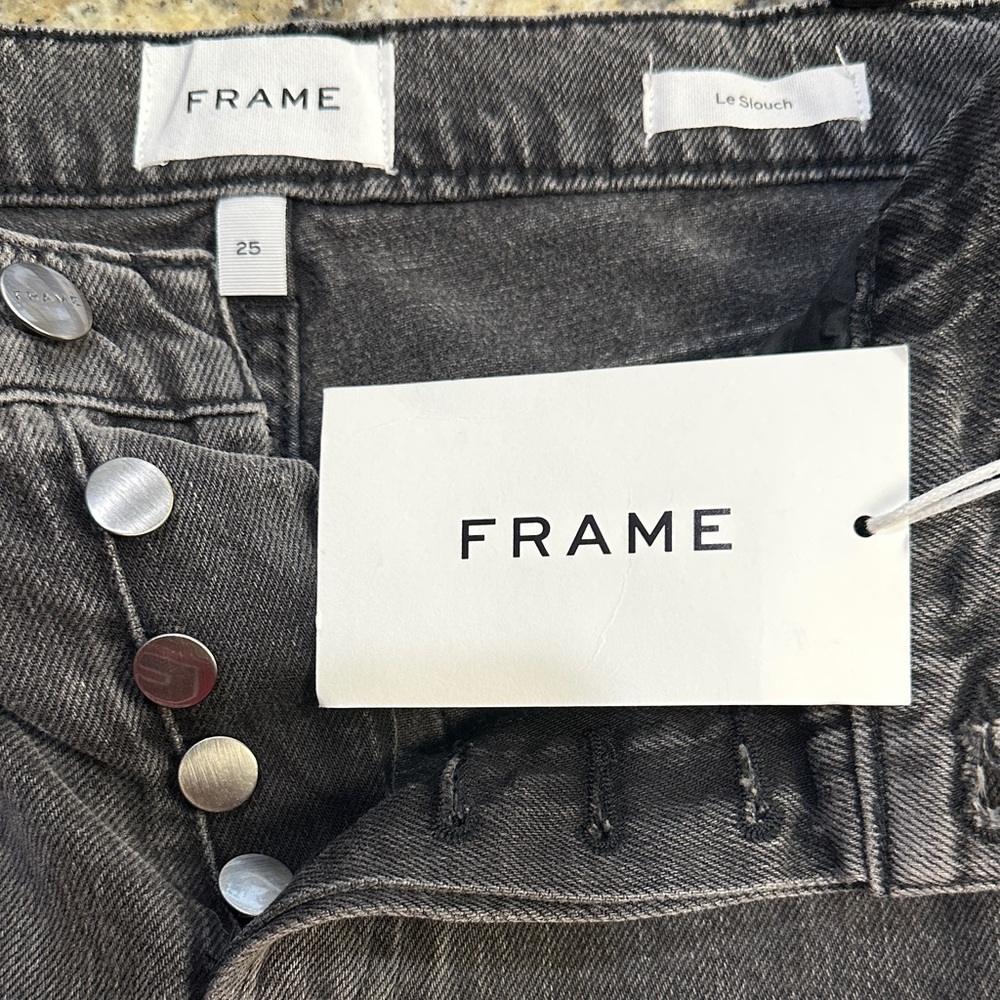 Frame Denim Charcoal Straight-Leg Jeans - Picture 5 of 5